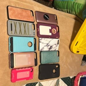 iPhone cases. Most are for iPhone 8 Plus.